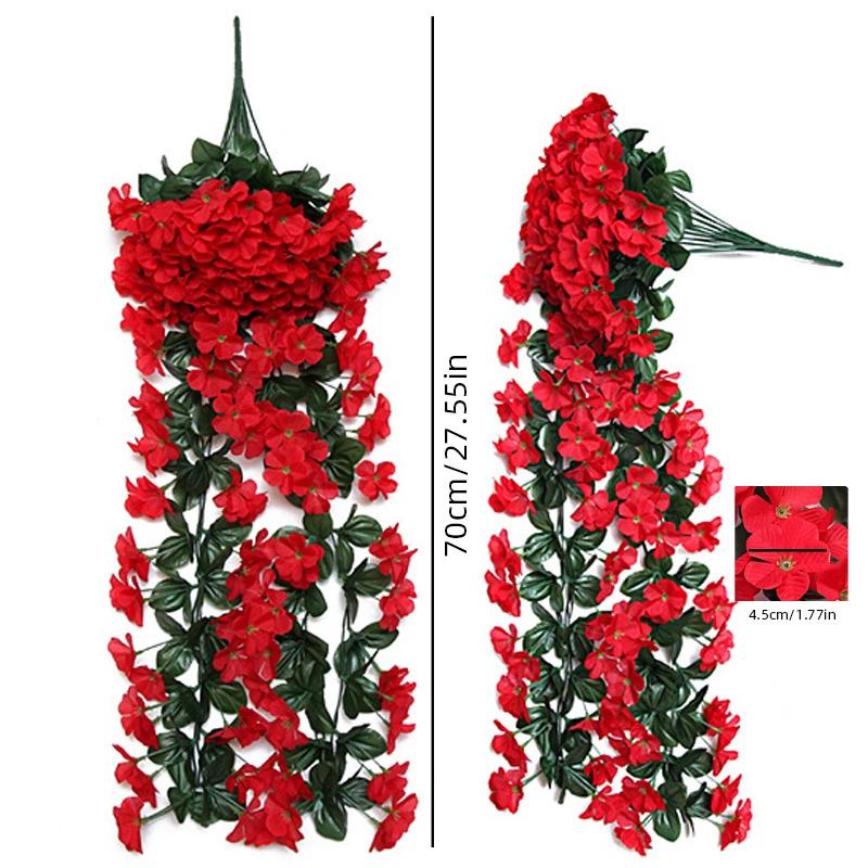 1 шт. Искусственный шелк Фиолетовый Настенный подвесной - Декор для свадебной сцены, Украшение для комнатных растений и Садовой вечеринки на открытом воздухе