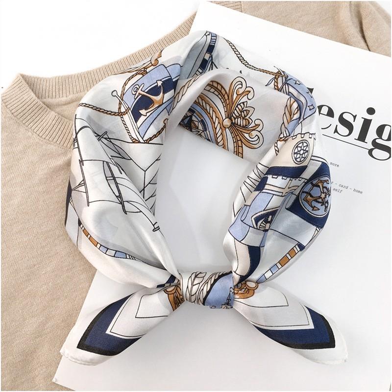 Silk Square Scarf Women 53x53cm Lightweight Pure Mulberry Neck Classic British Style Accessory