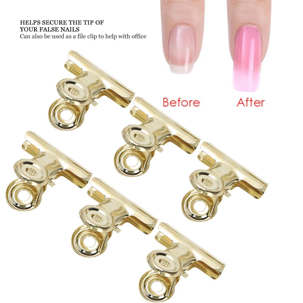 12pcs Sturdy Elastic Clamping Curve C Nail Extension Clips Household And Office Small Item Clamp