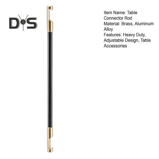 Стержень для соединения сетчатого стола, прочный алюминиевый сплав, латунные концы, регулируемый, портативный, складной, для кемпинга, крепежный металлический соединительный столб