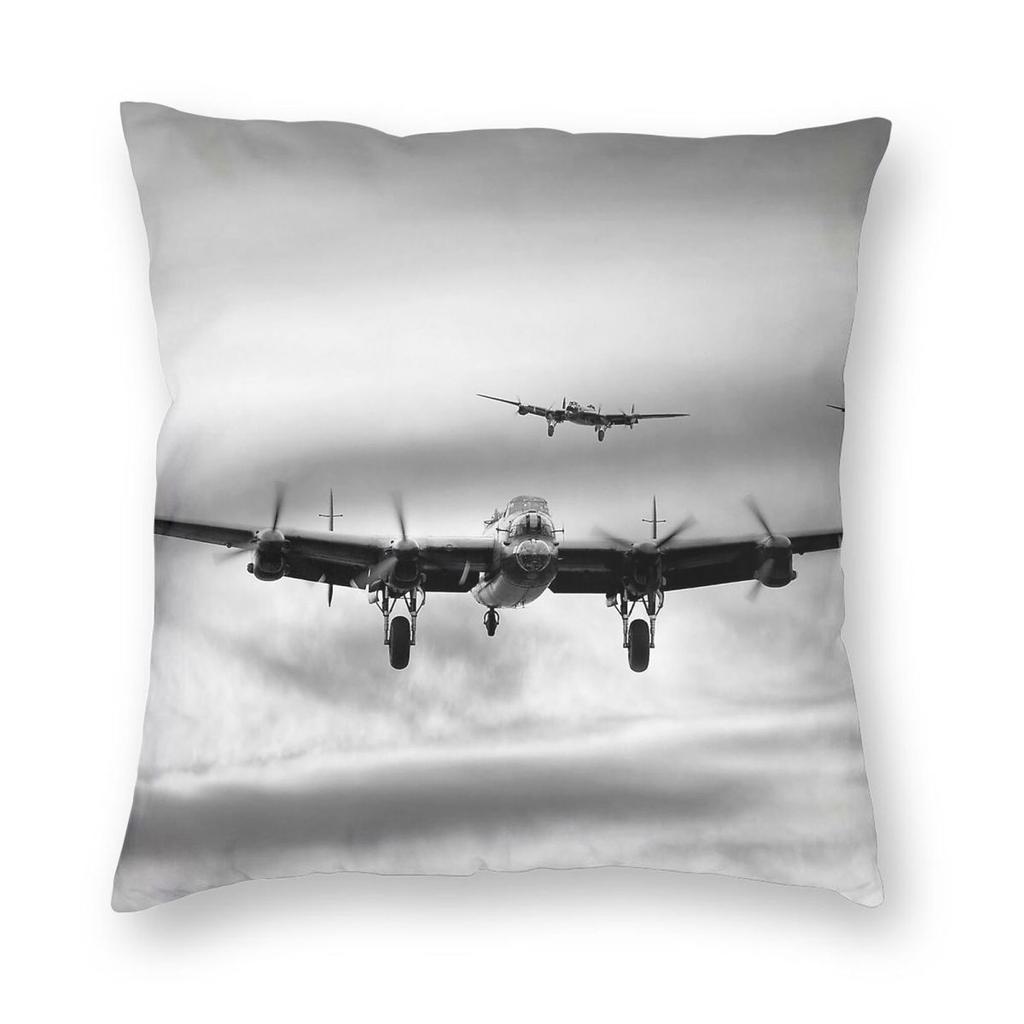 Avro Lancaster Job Done Square Pillowcase Polyester Linen Velvet Creative Zip Decorative Home Cushion Cover x