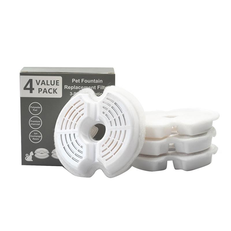 Сменный фильтр с активированным углем для кошачьего питьевого фонтанчика, круглый фильтр для дозатора воды для домашних животных