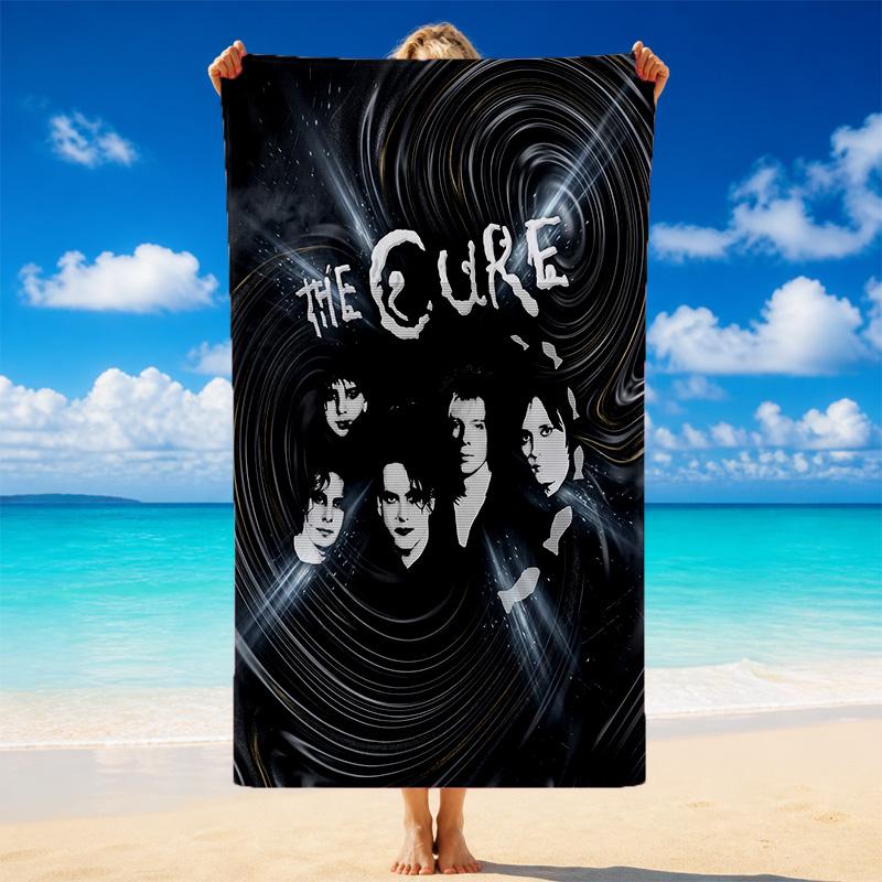 The Cure Print Microfiber Beach Towel Sand?Resistant Lightweight Towel For Swimming Outdoor Travel Use