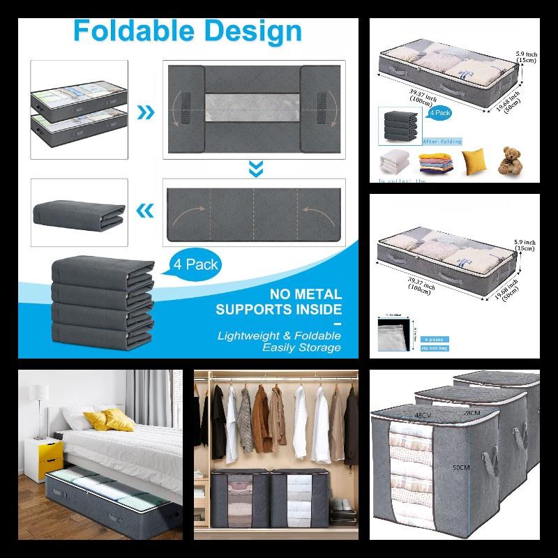 Durable Non-woven Fabric Bedside Storage Box For Clothing And Other Miscellaneous Items