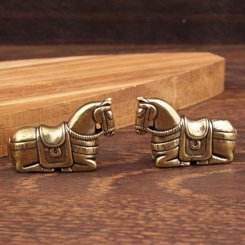 Horse Year Figurine, One Of The Twelve Zodiac Horse Statues, Brass Horse Desktop Ornament, Living Room Table Sculpture