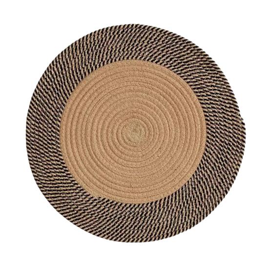 Хлопковый Веревочный Коврик для Кошек Круглый Когтеточка для Кошек Мягкий Моющийся Ковер с Кисточками Двусторонний Плетеный Напольный Коврик для Спальни Гостиной Зоны Отдыха Кошек