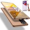 Protective Case - PROSHOP - for Samsung S20 Plus - Soft Silicone - Gold - 2 Tempered Glass