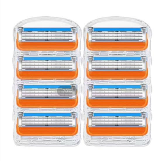 4/8/12/16 шт. сменные лезвия для мужской бритвы, 5 слоев, ручная бритва из нержавеющей стали, лезвия для триммера, сменные картриджи, подарок мужу и отцу