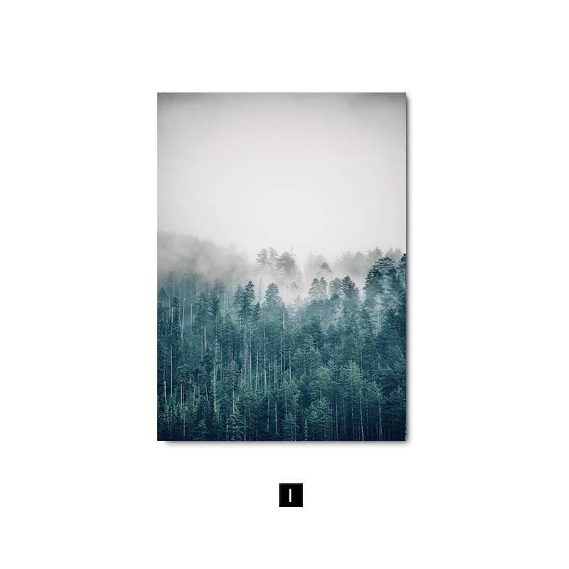 Природа Пейзаж Живопись Озеро Снежная Гора Холст Плакат Скандинавский Стиль Художественный Принт Лесная Пристань Цитаты Украшение Стены Изображение