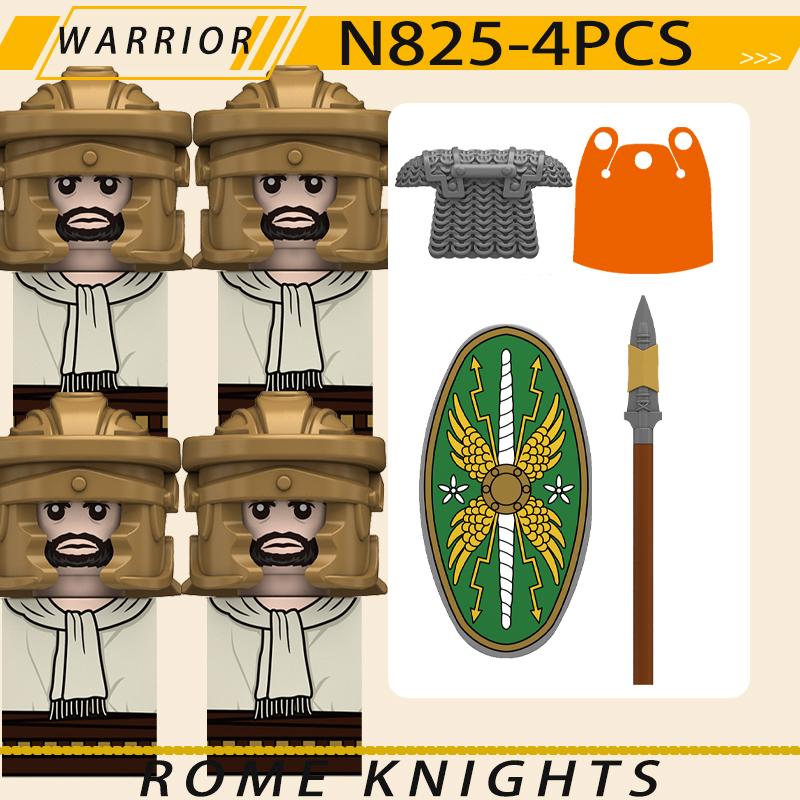 MOC Средневековый Военный Рим Рыцари Серия Строительные Блоки Замок Солдаты Фигурки Аксессуары Щит Кирпичики Рождественские Игрушки Подарки