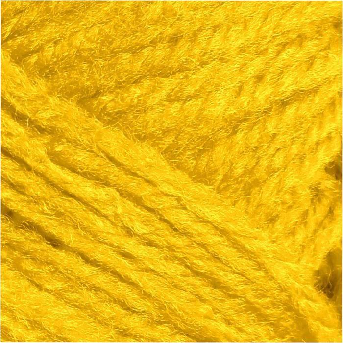 Laine acrylique - Luxe - 3 brins - Jaune - 22 mailles x 26 rangs - Aiguilles n°4