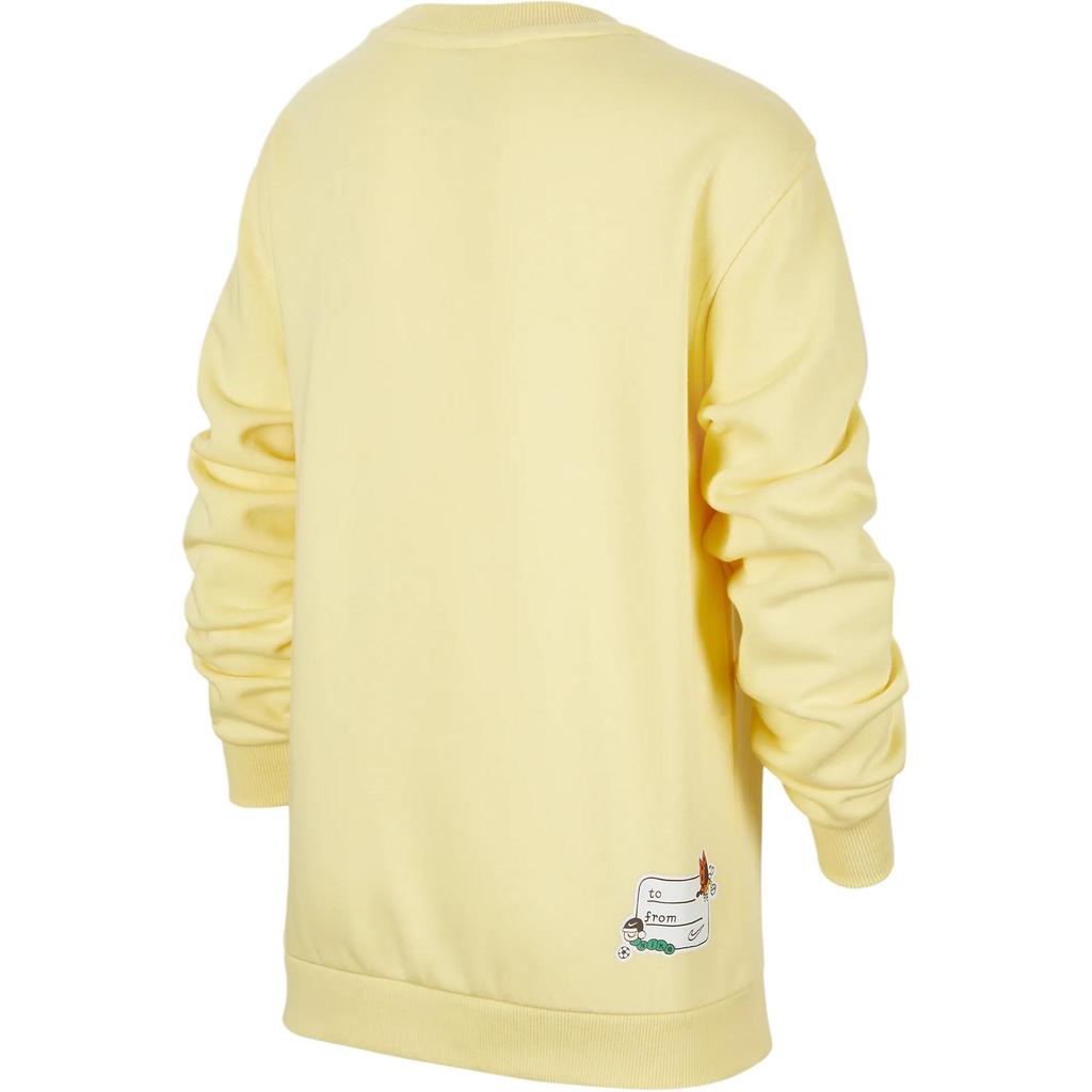 Nike Спортивная толстовка пуловер Club Fleece Детские топы Мягкий желтый HQ4885701