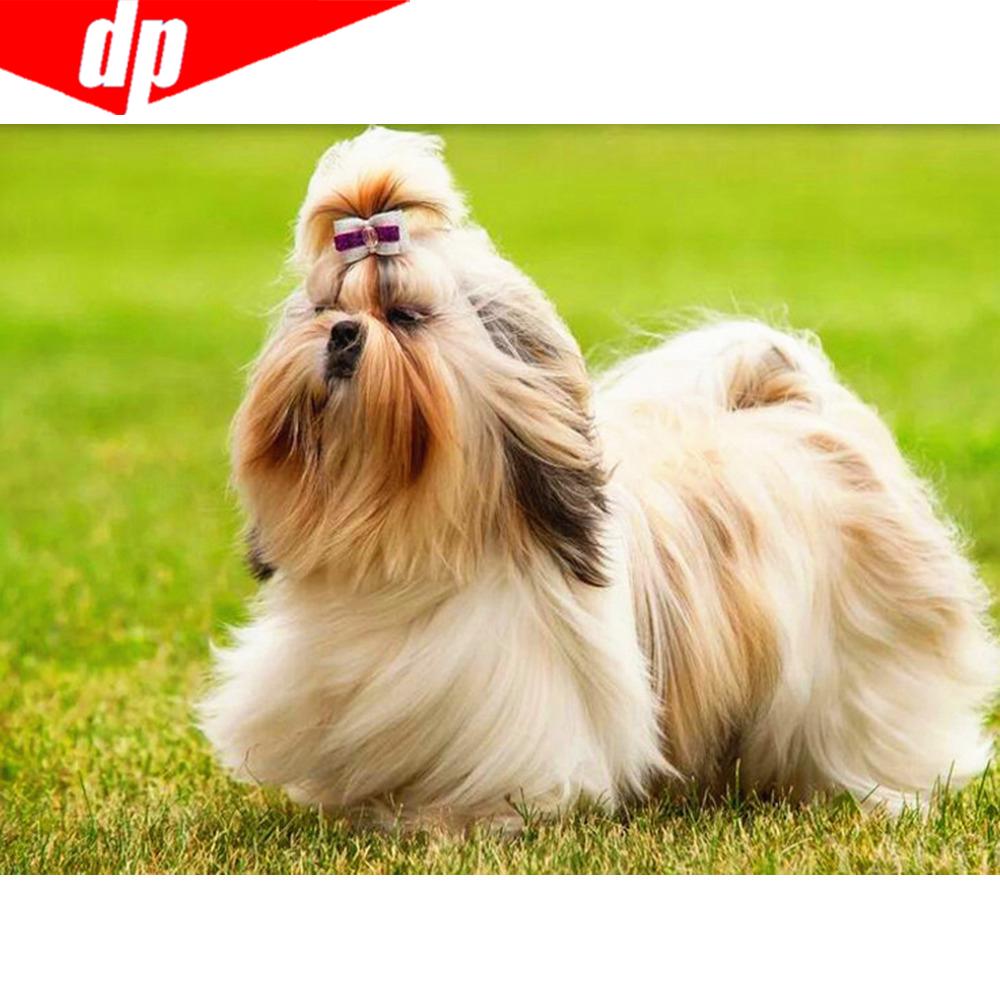 5D DIY Алмазная вышивка Продажа Животное Собака Полный круглый горный хрусталь Картина Алмазная картина