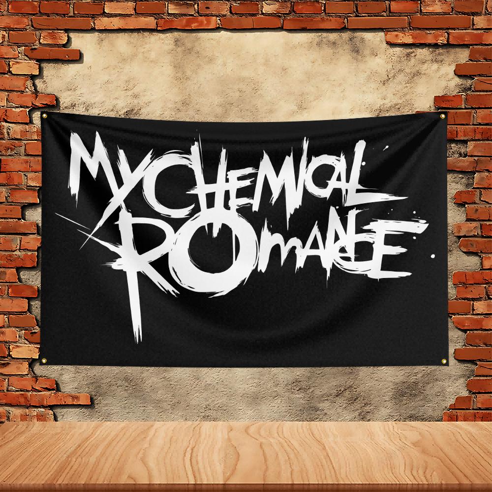 Флаг-Баннер Группы My Chemical Romance, Полиэстер, Печатный Флаг, Гобелен для Сада, Гаража, Флаг для Концерта