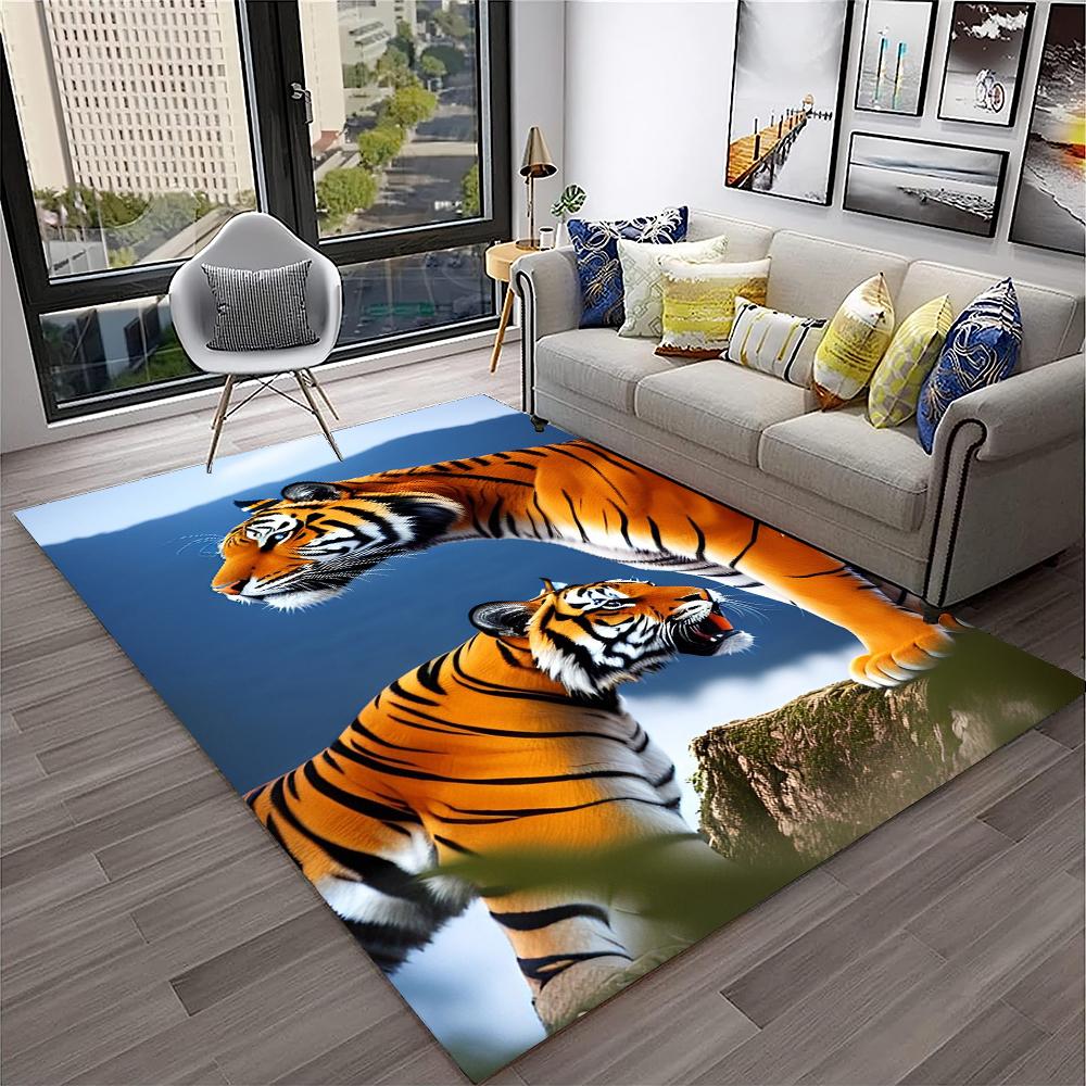 3D Ковер с мультяшным животным Тигром мечты для дома, гостиной, спальни, под диван, придверный коврик, декор, коврик для детской игровой зоны, нескользящий коврик для пола