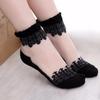 Fine Sell Ultrathin Transparent Beautiful Crystal Lace Elastic Short Socks