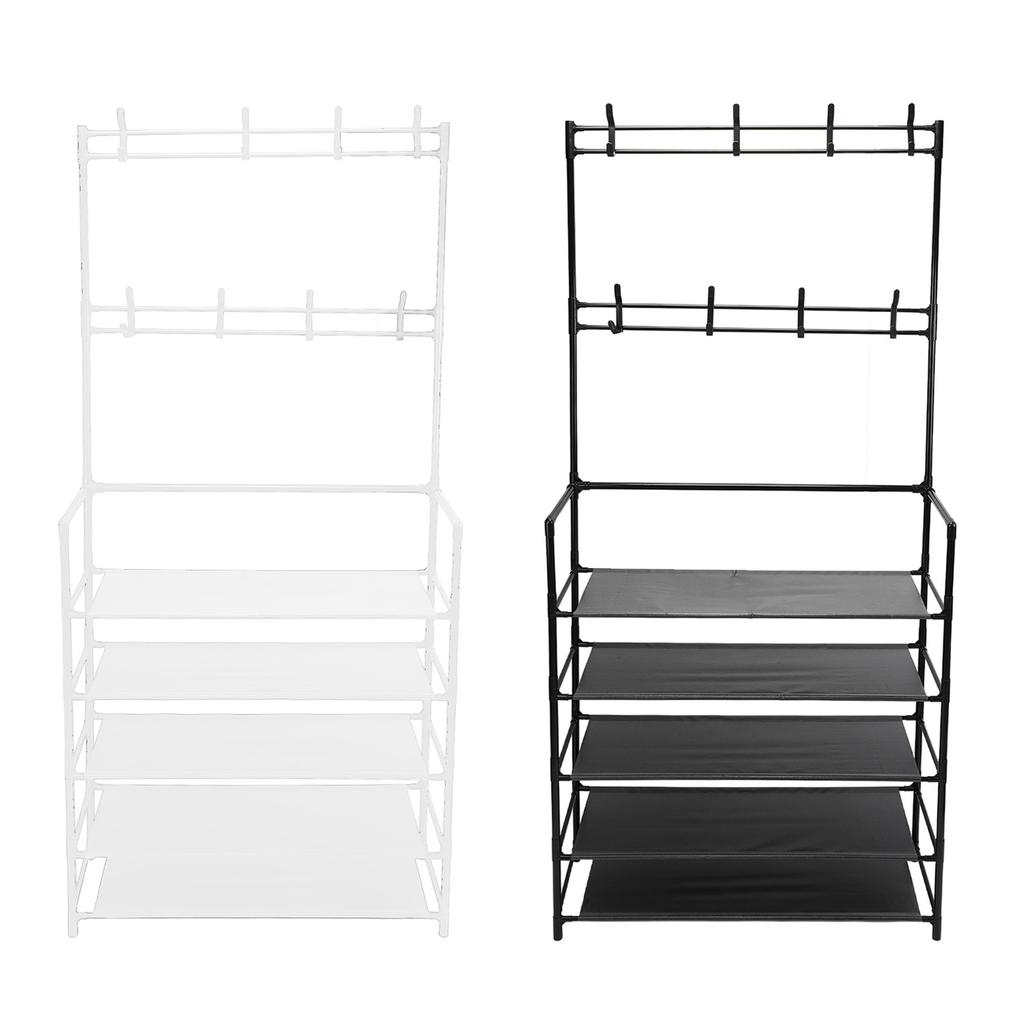 100x175cm Coat Rack Standing Modern Metal Clothes Garment Hanging Storage Shelf with Shoe Organizer for Entrance Hall Bedroom