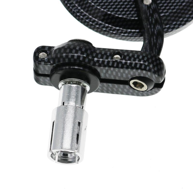 LMoDri 2 шт. зеркала заднего вида для мотоцикла круглые 7/8 "ручка на конце складное боковое зеркало для мотоцикла для Suzuki Kawasaki