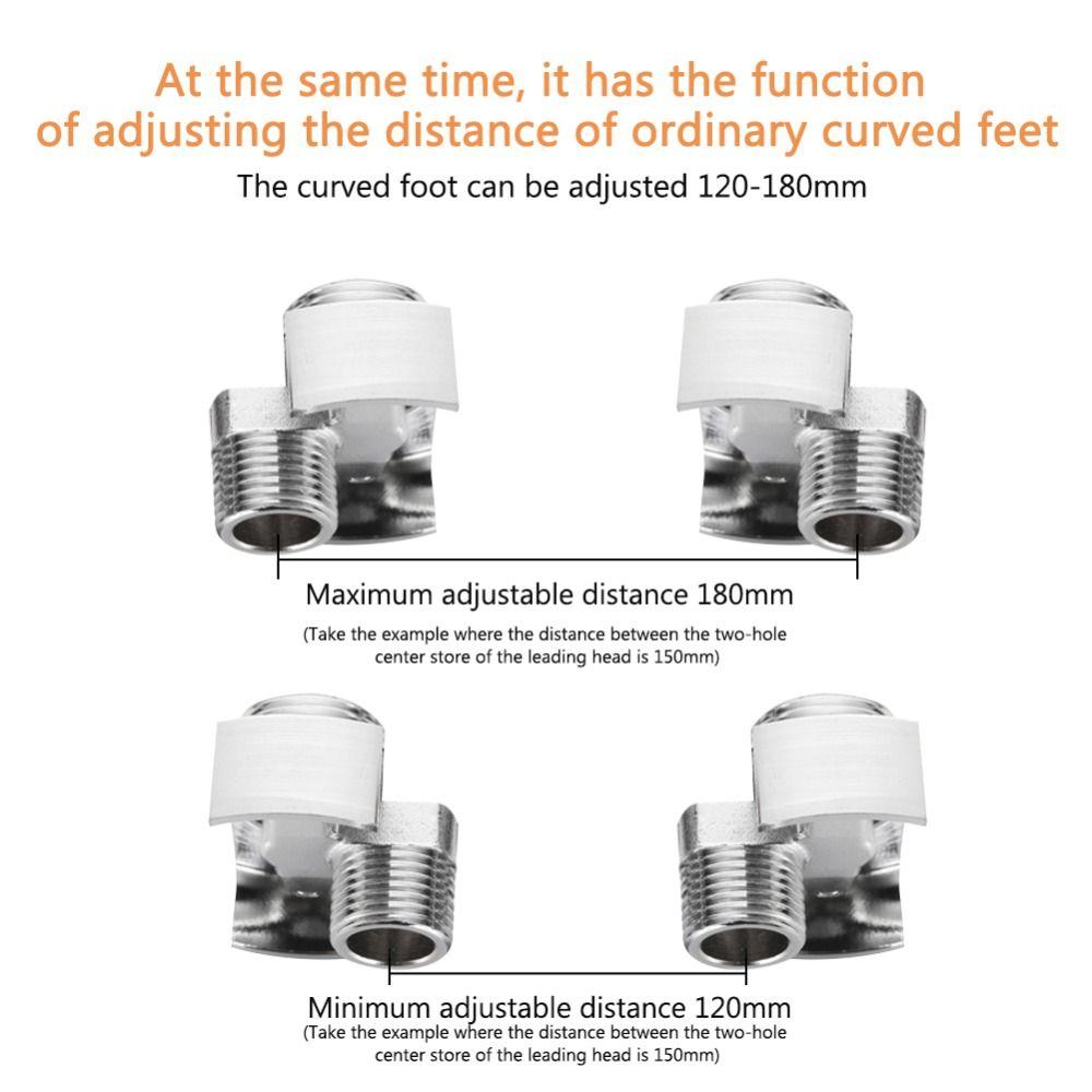 Accessories Shower Faucet Adapter Eccentric Screw Corner Angled Curved Foot Angle Adjustment