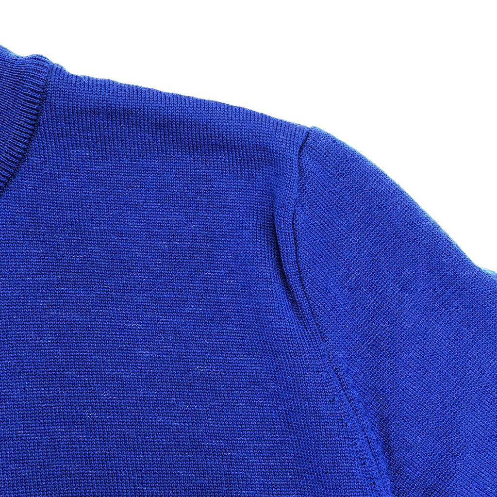 Yves Saint Laurent 90-е 100% шерсть, вышивка старого логотипа Лонгслив с воротником-стойкой Женский Б/У