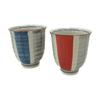 CtoC ARITA Teacup Multi Pair Teacup Уникальная двухцветная кисть Сделано в Японии Arita Ware 428350 Большая 7,8×8,3 см Маленькая 7,4×8 см