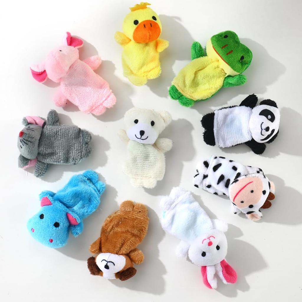 Набор кукол-животных Zepden, Пальчиковые куклы, Пальчиковые куклы-животные, Развивающие пальчиковые куклы, Тканевые пальчиковые куклы, Развивает воображение, Детский праздник