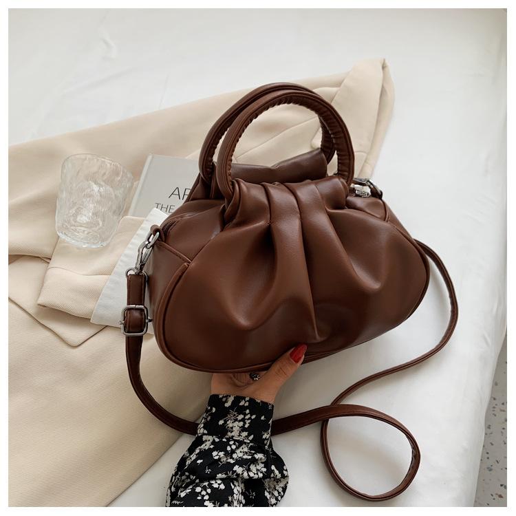 Vintage Pleated Bag Cloud Underarm Bag Hand Bag Single Shoulder Crossbody Bag