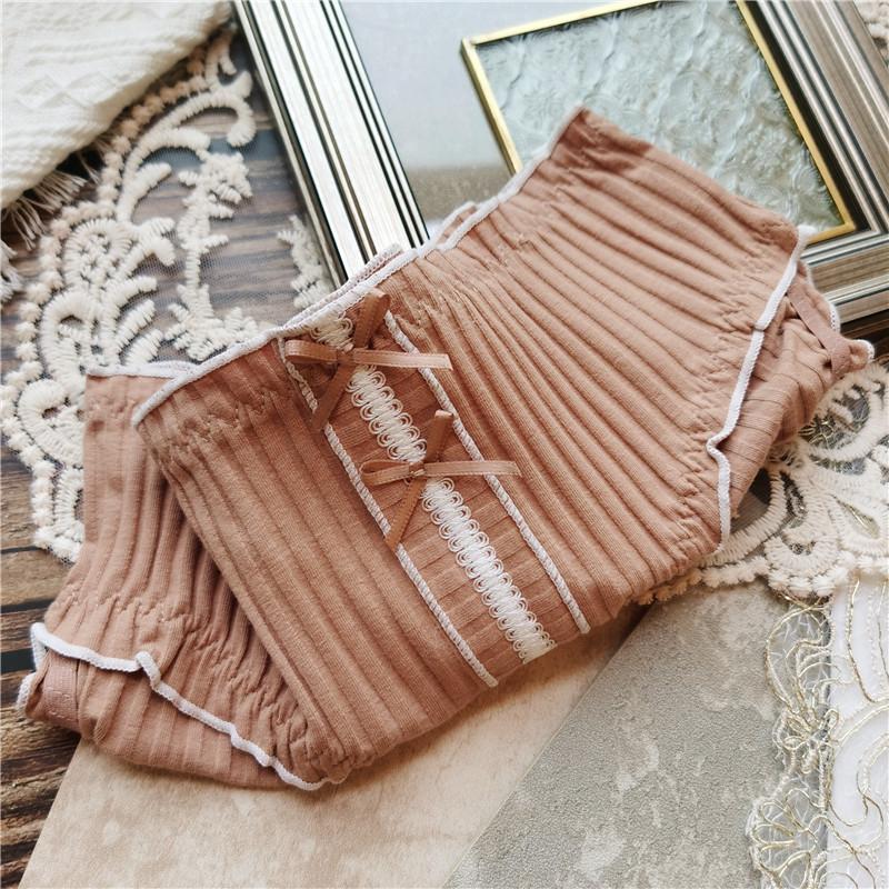 Cute and Comfortable Bow Cotton Wrap Hip Low-rise Panties for Women