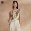 Broadcast Women's Striped V-Neck Knit Vest