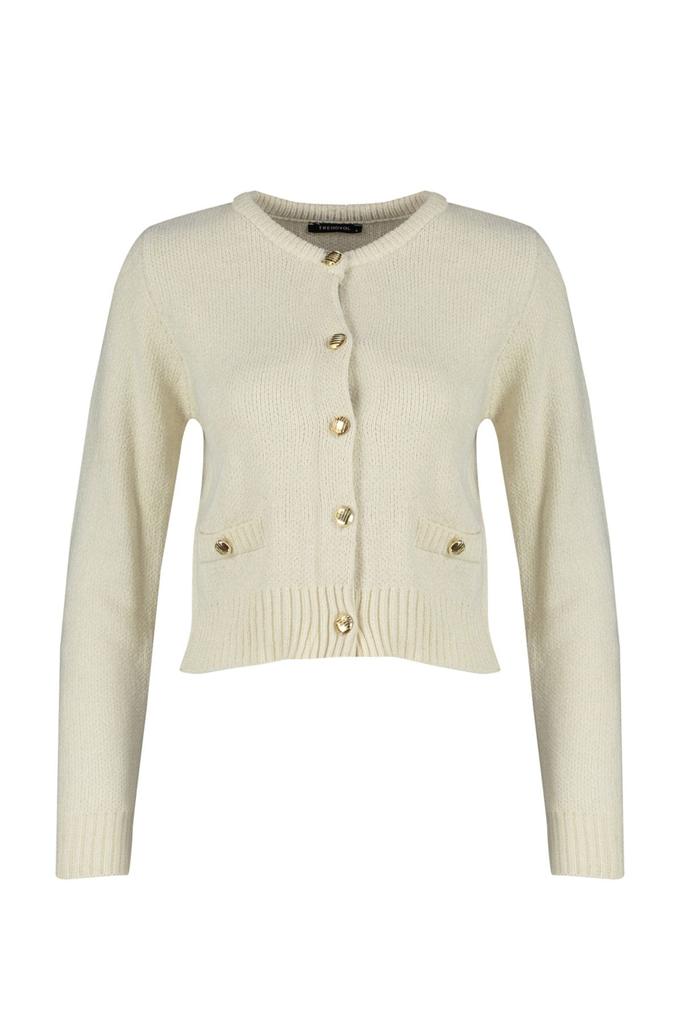 Women's Elegance Style Cardigan Black Premium Yarn Special Yarn Pocket Detailed Knitwear Cardigan