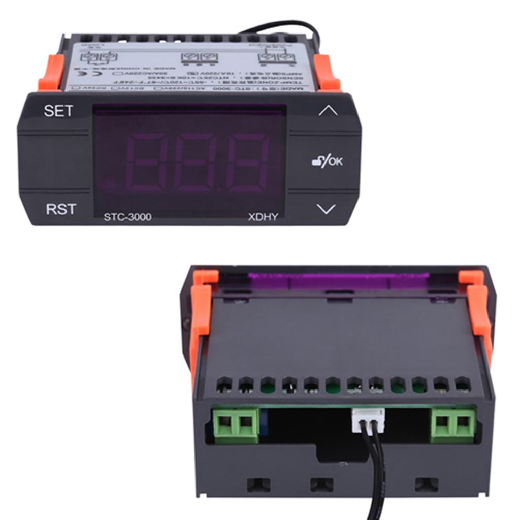 STC3000 220V Touch Digital Temperature Controller Thermostat With Sensor(30A)