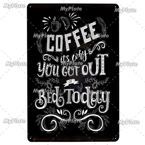 Coffee Word Vintage Metal Sign Tin Sign Vintage Cafe Decoration Plaque Home Wall Decor Bar Sign Home Decor Poster Drop Shipping