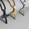 New Exorcist Saint Benedict Amulet Cross Necklace Titanium Steel Pendant
