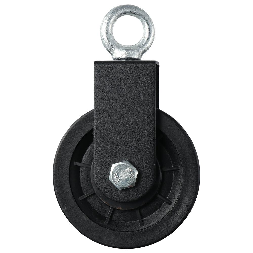 Aluminum Alloy Bracket Pulley Black Lifting Roller 360 Rotation Cable Pulley DIY Home Projects