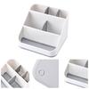 Коробка для хранения в ванной комнате с 6 отделениями, большой вместимости, нескользящая конструкция, держатель для зубных щеток и зубной пасты, органайзер для столешницы