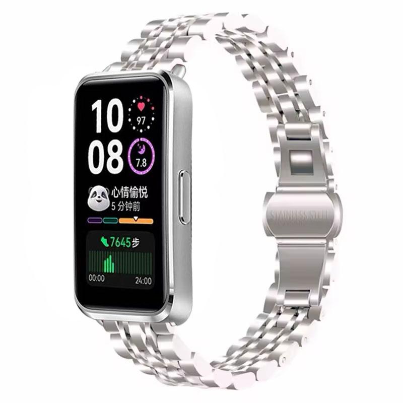 Металлический ремешок для Huawei Band 10 9 8 Умные часы Нержавеющая сталь Сменный браслет Наручный ремешок Для Huawei Band 8/9/10 Аксессуары