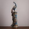Retro Hand-painted Peacock Ornaments Handicrafts Living Room TV Cabinet Wine Cabinet Entrance Home Decoration Decoration Decoration