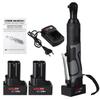 42V 100N.m Cordless Electric Wrench 3/8 Ratchet Wrench Set Angle Drill Screwdriver Wrench Tools with 2xBattery Charger