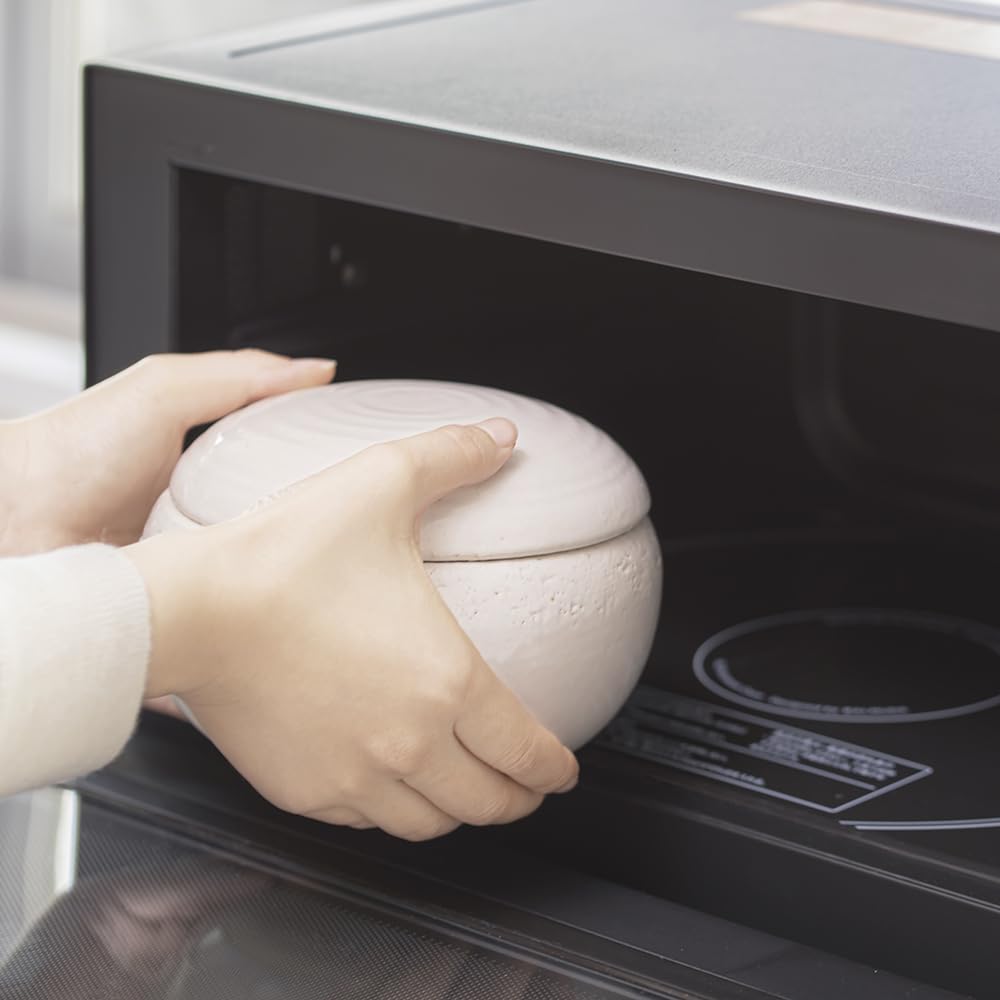 Банко Посуда Большая 3 Сделано в микроволновой печи Нагревается как свежий Стильный &NE NMT-306L-WH Ohitsu, Haretoke, Белый, Порции, Рис, 1,5 Чашки, Япония,