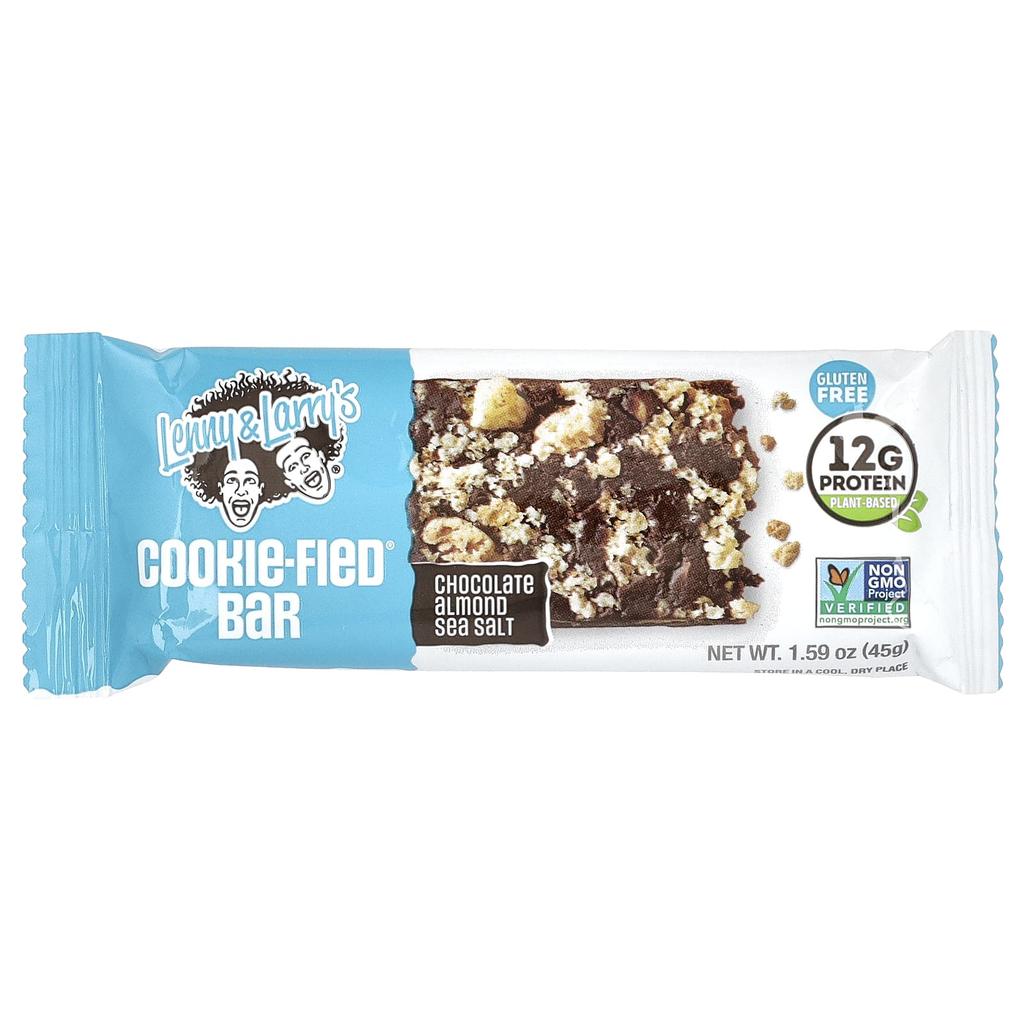 Lenny & Larry's, Complete Cookie-Fied Bar, Chocolate Almond Sea Salt, 9 bars, 1.59 oz (45 g) each