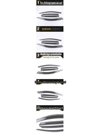 Дефлекторы боковых окон и солнцезащитные козырьки Lynk&Co 03 с яркими полосами - Отделка Внешние автомобильные аксессуары для 17 моделей