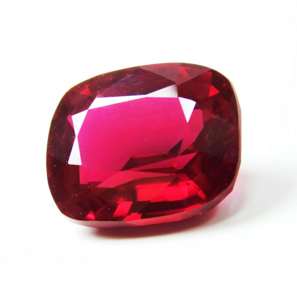 Red Cushion Cut Ring Size 8 Carat Natural Ruby Loose Gemstone