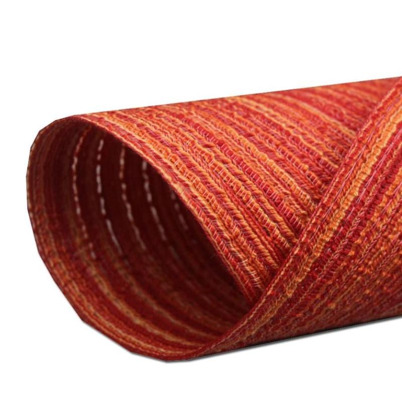 1/2/4 комплекта подставок и подстаканников, плетеные круглые подставки, натуральные плетеные салфетки для обеденного стола, вечеринки, декора кухни, оранжевый