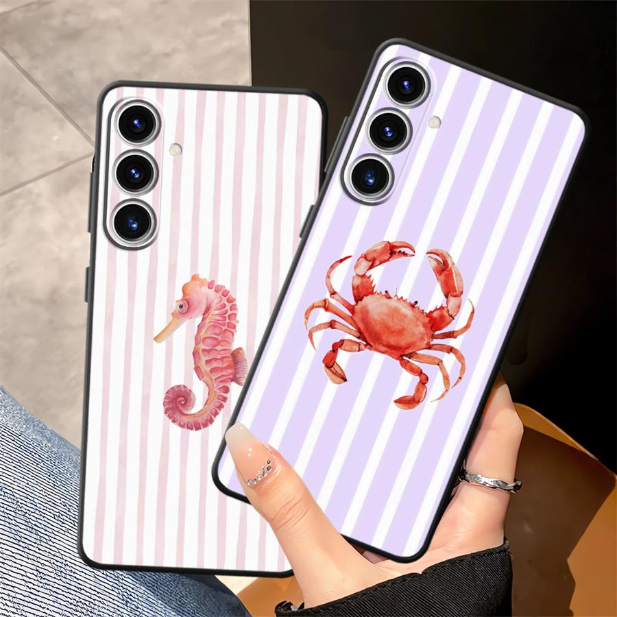 Морские Животные Мягкий Чехол-Крышка для Телефона для Samsung Galaxy A14 A15 A51 A52 A33 A34 A24 A31 A54 A71 A12 A13 A35 A41 A22 A23 A16