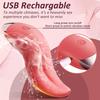 10 Vibration Modes French Kissing Modes Realistic Heating Tongue Vibrator,USB Charging Waterproof Sex Toys for Women Clit