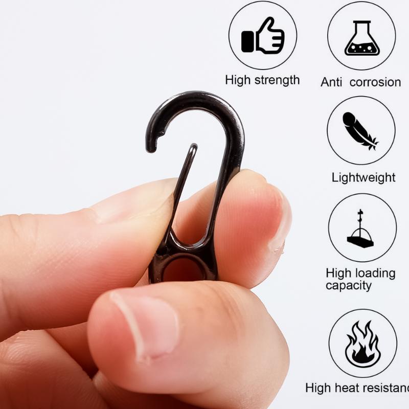 5Pcs Mini Carabiner D-Ring Key Chain Spring Clips Aluminium Alloy Hang Buckle Survival Outdoor Camping Keyring Tool for Bag