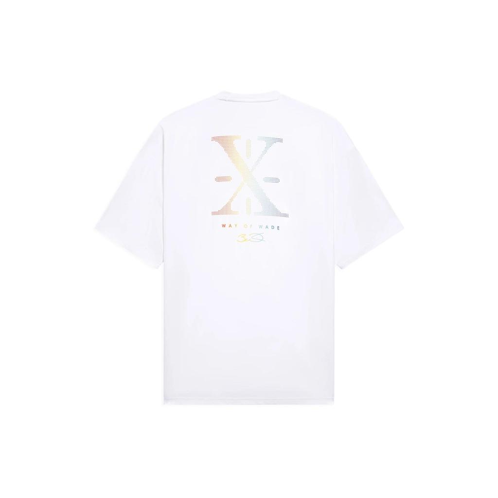 Li-Ning Wade Series Durable Loose-Fit Breathable Casual Short-Sleeve T-Shirt Unisex Tops White AHSS429-2