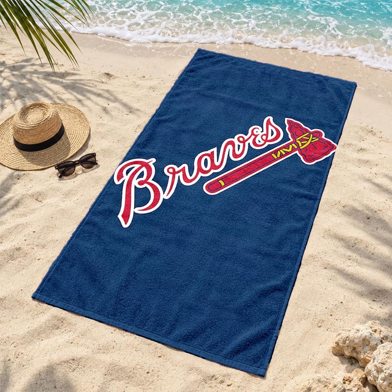 Atlanta Braves Microfiber Beach Towel Quick Dry Sand Free Lightweight Beach Towels for Travel Swimming Camping