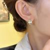 Элегантные геометрические серьги с белым камнем в форме капли воды, модные простые серьги-гвоздики для женщин, женский темперамент, ювелирные изделия для вечеринок, подарки