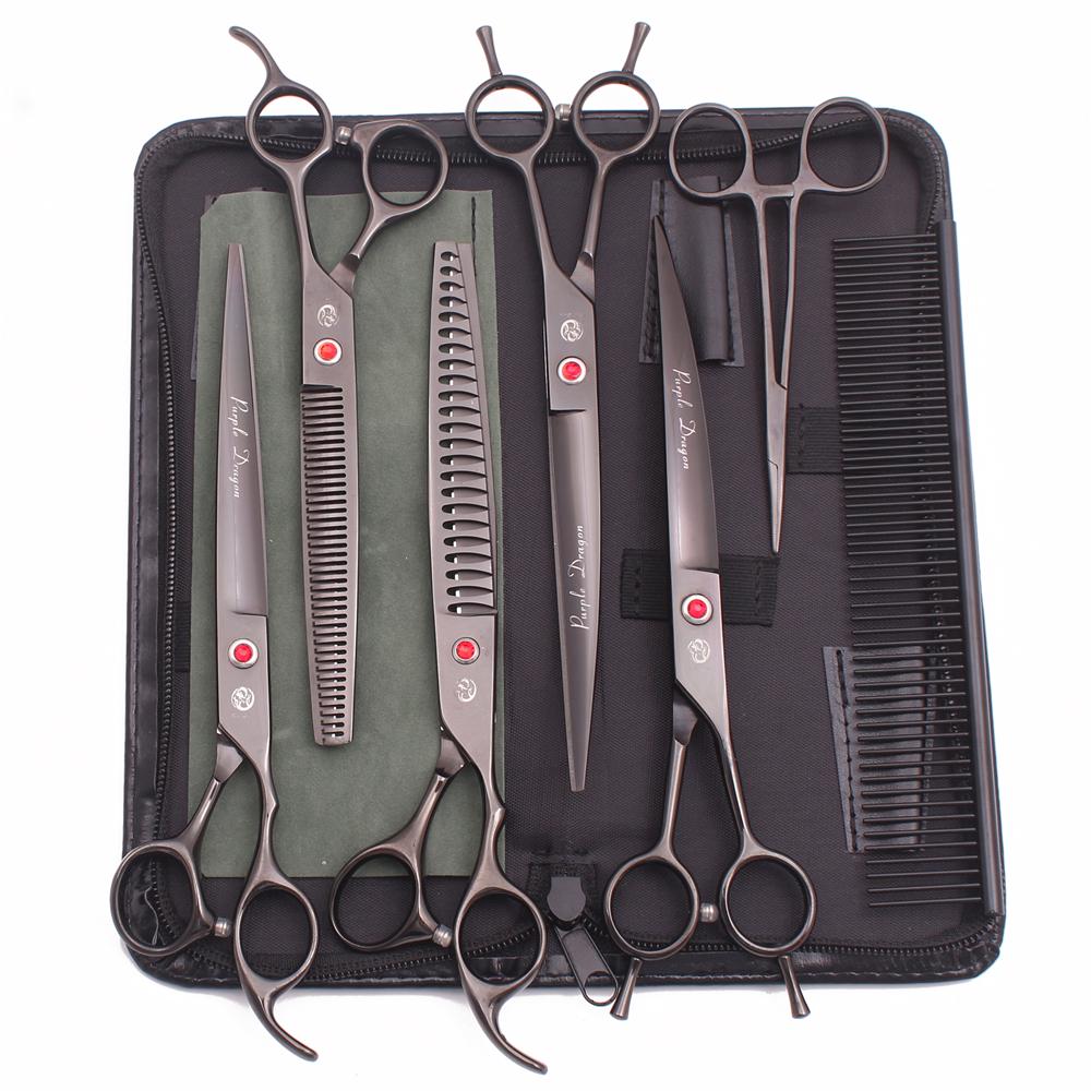 Фиолетовый дракон, 8 дюймов, ножницы для ухода за собаками, филировочные ножницы, профессиональные ножницы для стрижки домашних животных, высокое качество